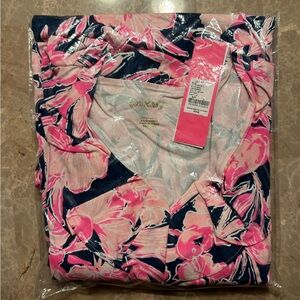 Lilly Pulitzer Stirling dress in Inky Navy Flamingle size large NWT NIP $178